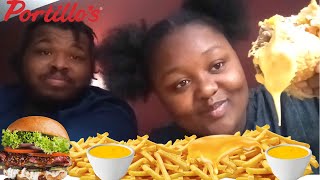 Social Media FAKE Struggling as Nomads Our Dog Bit Me 😡 Portillo’s italianbeef mukbang [upl. by Ayhdnas100]