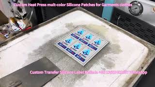 Custom Heat Press multcolor Silicone Patches for Garments clothes siliconelogo [upl. by Warga]