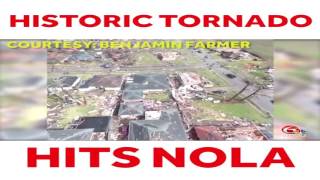 Neverbeforerecord EF3 tornado rips through New Orleans East [upl. by Nele]