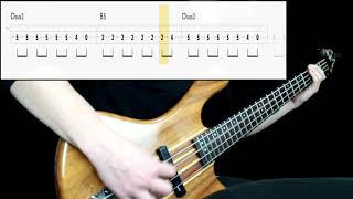 Nirvana  Come As You Are Bass Cover Play Along Tabs In Video [upl. by Bobbie260]