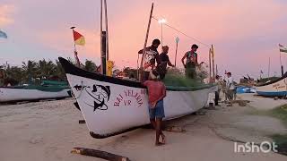 Varca beach South Goa Fishing boatswhite sand Goan beachSunset [upl. by Sancha]