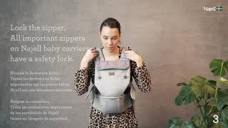 Najell Original Baby Carrier Settings English  French  Spanish [upl. by Kaya282]