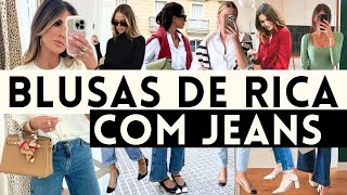 🔴 BLUSAS DE RICA QUE SÃO ELEGANTES E FICAM LINDAS COM JEANS MODA OUTONO INVERNO 2024 [upl. by Fenn]