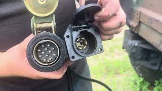 How to Connect your Civilian Trailer to you Military HUMVEE 12 pin to flat blade 7 Wiring Adapter [upl. by Canice]