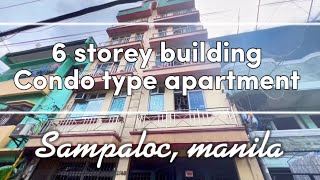 V63024 Sampaloc manila 6 storey condo type building with penthouse floor area 600 sqm [upl. by Yziar]