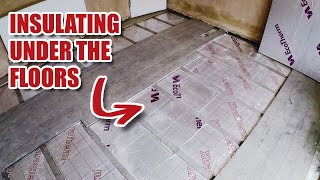 How we INSULATE under the floors 1920s Renovation Part 26 [upl. by Ayouqes270]