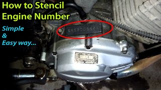 How to Stencil Engine and Chassis Number  Motorcycle  Cars [upl. by Nomyaw591]