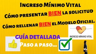 COMO PRESENTAR BIEN LA SOLICITUD DEL INGRESO MINIMO VITAL [upl. by Zuliram]