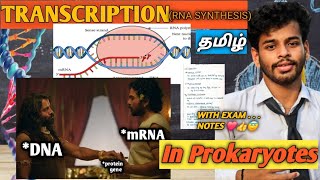 TranscriptionprokaryotestamilnotesRna synthesisprocessdiagramgene expressioncsir netDna [upl. by Firestone]