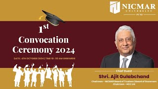 NICMAR University Pune  Convocation Ceremony 2024  Celebrating Excellence and Achievement [upl. by Gustafson]