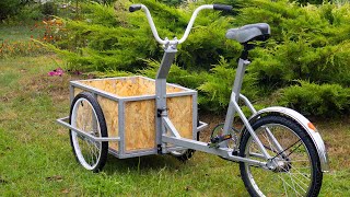 Building a DIY ThreeWheel Cargo Bike from a Bicycle Trailer Conversion [upl. by Keligot366]