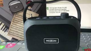 MOXOM MXSK25 CLASSIC Extra Bass Portable Wireless Bluetooth Speaker With Micro SD Slot And USB [upl. by Elleyoj]