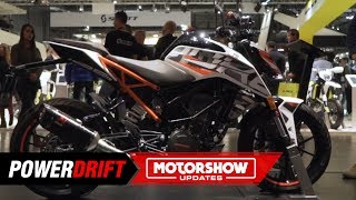 2019 KTM 125 Duke  Smallest Orange  EICMA 2018  PowerDrift [upl. by Olodort]