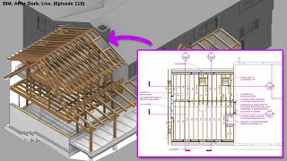 Modeling Wood Structure in Revit  Residential The North Wing  PT 4 [upl. by Trenna]