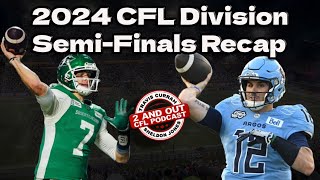 2024 cfl SemiFinals Recap Toronto Argonauts and Saskatchewan Roughriders advance [upl. by Egdamlat]