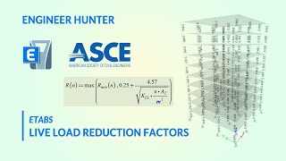 Live Load Reduction Factor using ETABS design tutorial construction [upl. by Natsreik751]