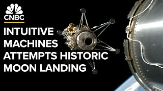 Watch Intuitive Machines attempt first US moon landing in over 50 years — 2222024 [upl. by Everara]