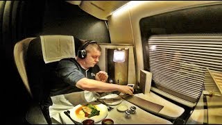 BRITISH AIRWAYS FIRST CLASS Flight Boeing 777200  Houston to London [upl. by Camala]