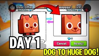 Day 1 Dog To Huge Dog In PETS GO ROBLOX [upl. by Photina]