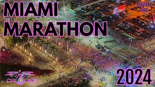 MIAMI MARATHON 2024  as seen from above  Mavic 3 Pro [upl. by Arbua527]