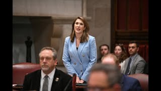 Senator Hinchey Welcomes AFTD and Emma Heming Willis to Senate Chambers [upl. by Nylrem]