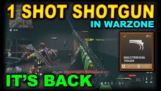 ITS BACK  1 SHOT SHOTGUN  LOCKWOOD 300 WITH MALESTORM DUAL TRIGGER WORKING IN WARZONE SEASON 4 [upl. by Harifaz]