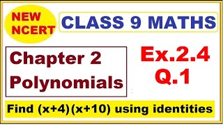 Class 9 Maths  Ex24 Q1  Chapter 2  Polynomials  New NCERT  Ranveer Maths 9 [upl. by Karola196]