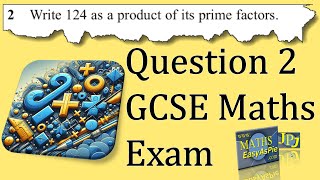 Question 2 GCSE Mathematics Exam Answer [upl. by Milt]