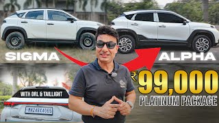 FRONX PLATINUM PACKAGE ₹99000 🔥😍 SIGMA BASE MODIFIED TO TOP MODEL ALPHA WITH DRL  📞7977493577 [upl. by Starr]