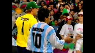 DiFilm  Argentina vs Brasil en el Programa Ritmo de la noche 1994 [upl. by Sirtimid]