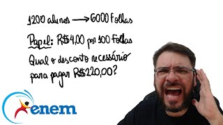 ENEM2023 A cada bimestre a diretora de uma escola compra uma quantidade de folhas de papel ofício [upl. by Nollad]