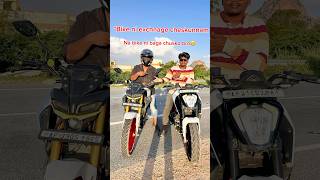 mem bike lu exchange cheskunnam😛bikers duke250 mt15 bikevlog trending shorts shortviral [upl. by Letha]