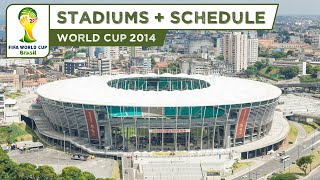 FIFA World Cup 2014 Brazil  All Stadiums  Schedule HD [upl. by Adamo]