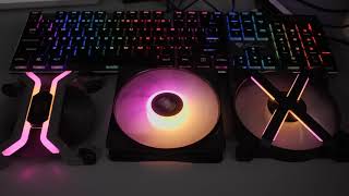 Deepcool MF120 GT VS CF120 VS MF120S RGB Lighting Effects [upl. by Yrkcaz]