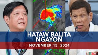 UNTV Hataw Balita Ngayon  November 15 2024 [upl. by Llednov]