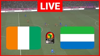 🔴En Direct  Côte dIvoire vs Sierra Leone I Qualifications pour la Coupe dAfrique des Nations 2025 [upl. by Strage]