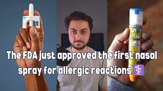 The FDA just approved the first nasal spray for allergic reactions ⚕️ allergy anaphylaxis [upl. by Ludwigg]