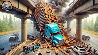 250 Mistakes Driving Trucks and Cars Lead To Disaster on The Road Caught on Camera  Truck Driving [upl. by Teyugn]