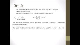 Yapay Zeka Dersleri  Ders 7  Normalizasyon [upl. by Danya]