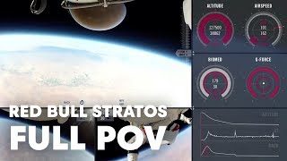 Red Bull Stratos FULL POV  Felix Baumgartners Stratosphere Jump [upl. by Aihsaei]