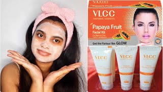 VLCC Papaya Fruit Facial at Home Step By Step Demo  Review  Summer Facial  Beauty Getaways [upl. by Archaimbaud]