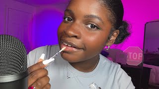 ASMR Lipgloss Application ♡ Wet Mouth Sounds [upl. by Nae326]