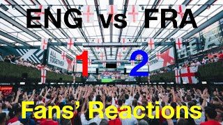 ENGLAND FANS REACT TO FRANCE vs ENGLAND IN WORLD CUP [upl. by Nauqel388]