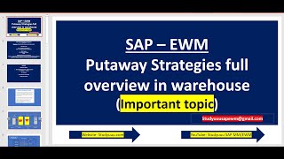 SAP EWM Putaway Strategies Full Overview for Functional consultants  Important video [upl. by Williamsen]