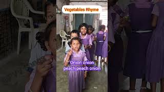 Vegetables rhyme vegetables schoolsong vidyapravesh shorts PVVSongs [upl. by Kcirredal514]