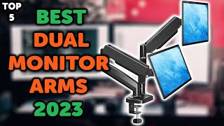 5 Best Dual Monitor Arms 2023  Top 5 Dual Monitor Arms Stand Desk Mount in 2023 [upl. by Dazhehs]