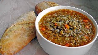 Griechische Linsensuppe Fakes  Vegan Vegetarisches Rezept [upl. by Grim]