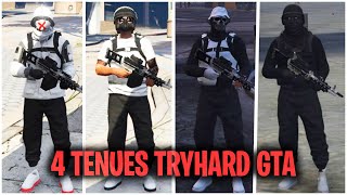 TUTO TOP 4 MEILLEURES TENUES TRYHARD avec JOGGERS NOIR sur GTA 5  LELITE [upl. by Westmoreland555]