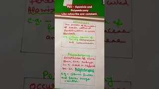 Apomixis and polyembryony  class 12  neet  biology motivation👍❤️ kids subscribe Karo [upl. by Mathias]