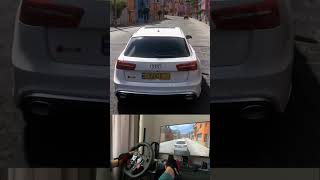 850 HP Audi RS 6 Avant forzahorizon5 gaming steeringwheelgameplay shorts [upl. by Ayeki]